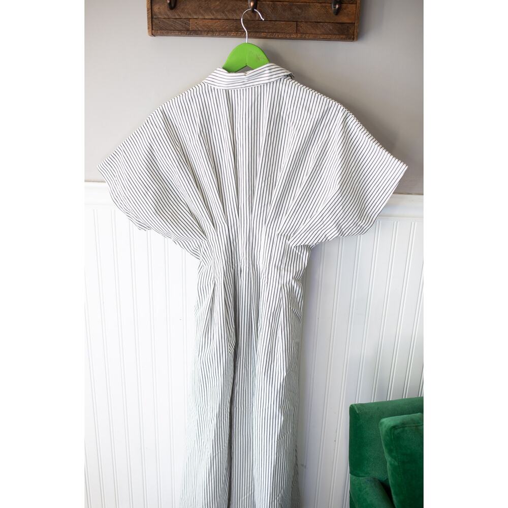 Anthropologie The Tobie Button-Front Pleated Shirt Dress by Exquise Large - Picture 4 of 6